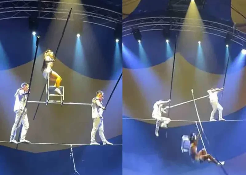 Acróbata sufre trágica caída en plena función; así ocurrió todo