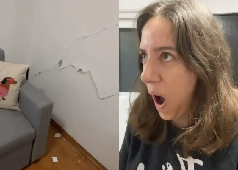 VIDEO Extranjera muestra DAÑOS sufrió departamento microsismos