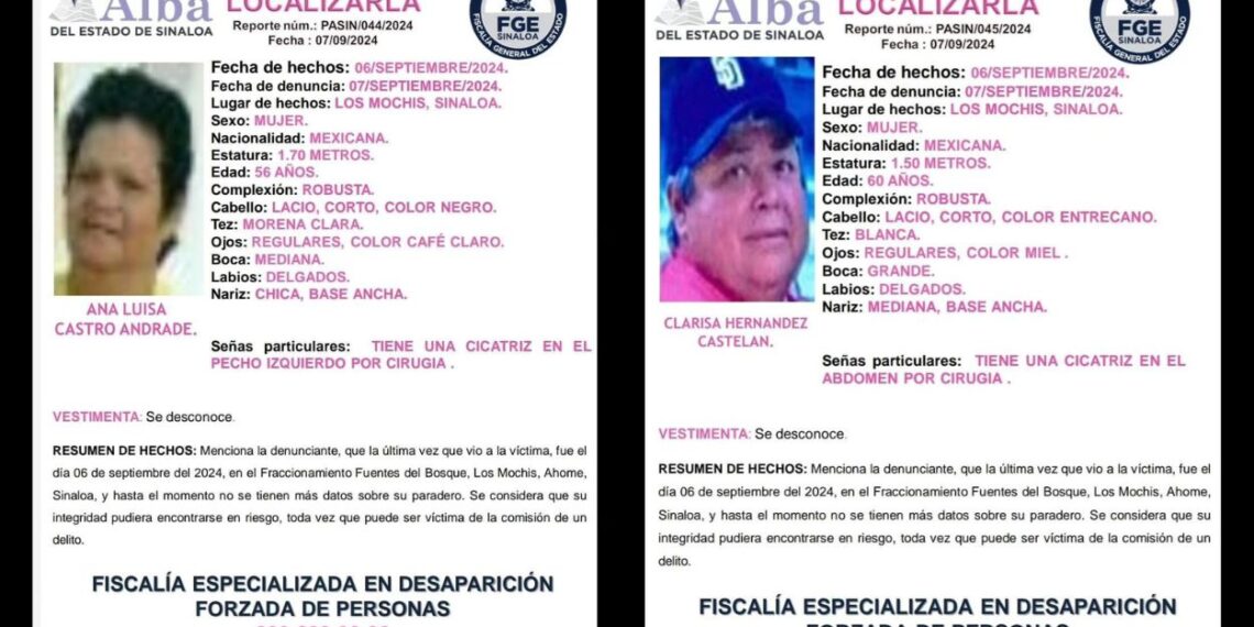 ¡Las has visto! FGE activa alerta alba por dos mujeres desaparecida en Ahome – NR | NOTICIAS