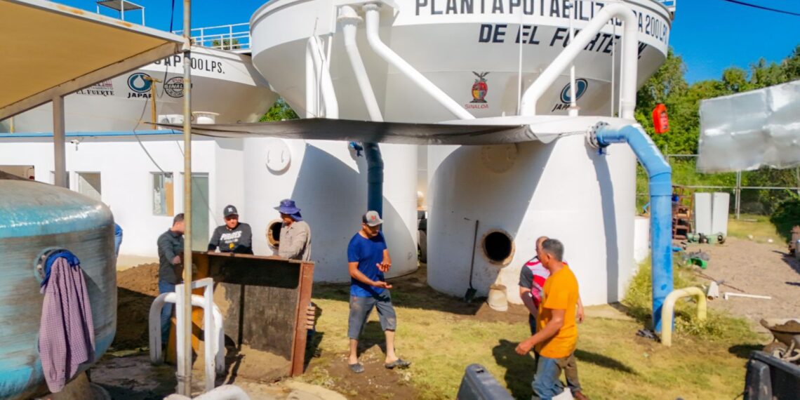 JAPAF realiza trabajos de mantenimiento en la planta potabilizadora de la Cabecera Municipal