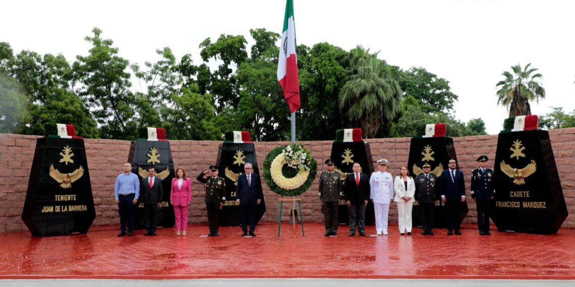 Rocha y autoridades militares encabezan ceremonia por el 177 aniversario de la Gesta Heroica de los Niños Héroes de Chapultepec