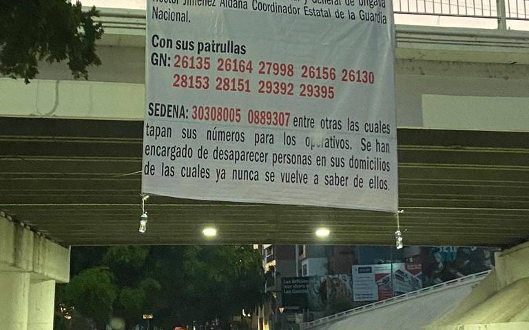 Aparecen narcomantas en Culiacán; acusan a mandos militares de abusos