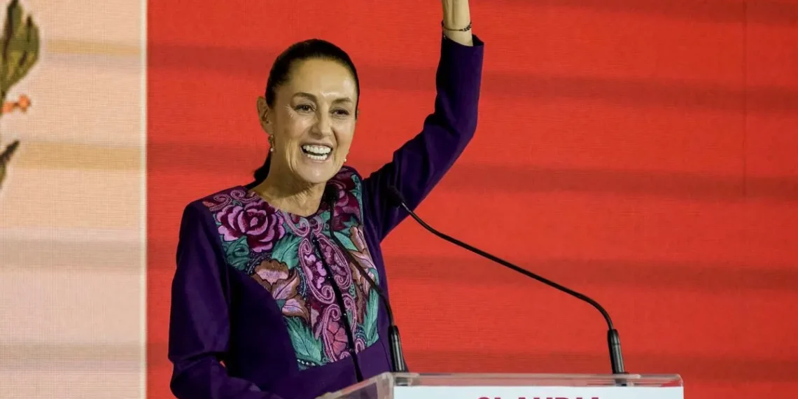 Vestido de Claudia Sheinbaum para su investidura, bordado a mano por artesana de Oaxaca