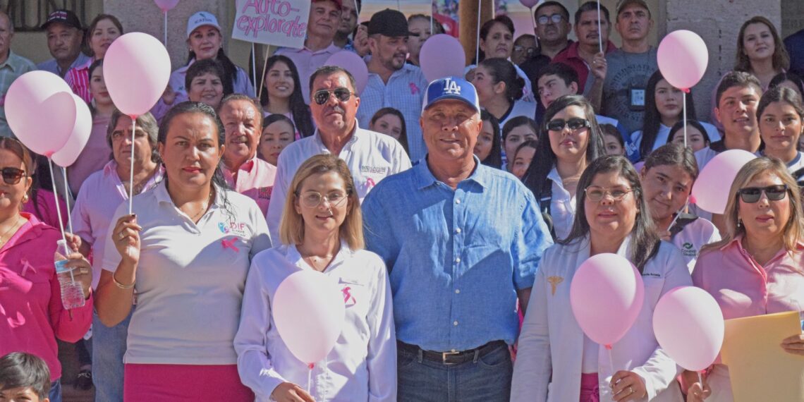 Octubre Rosa: Gobierno de El Fuerte realiza marcha por la Lucha Contra el Cáncer de Mama