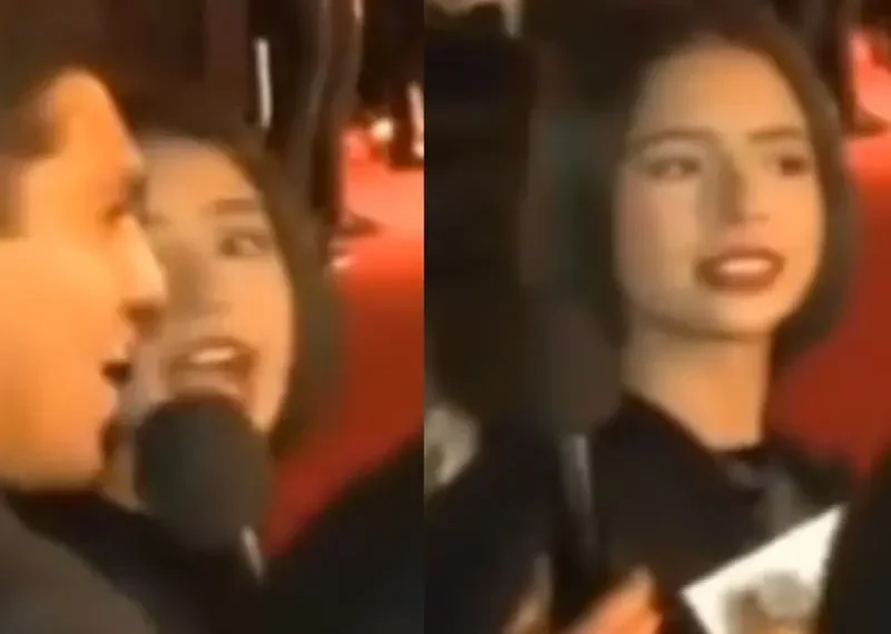 VIDEO: Reportero confunde a Ángela Aguilar con Majo Aguilar y la hace enojar