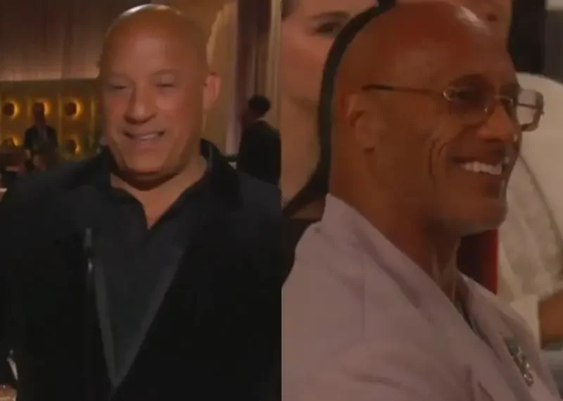 Vin Diesel saluda a Dwayne Johnson, ‘La Roca’, en los Globos de Oro; ¿se acabó la pelea?