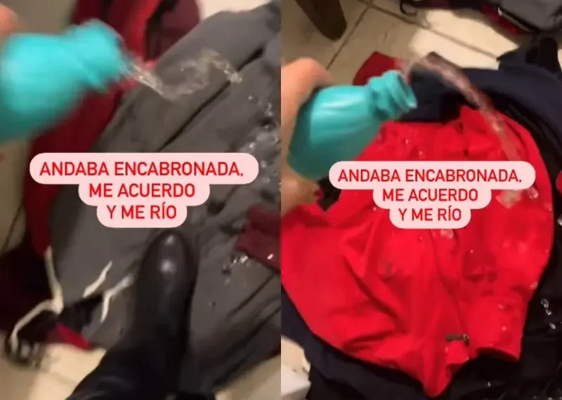 Video: Mujer presume que echó cloro a ropa de su pareja por venganza; recibe críticas