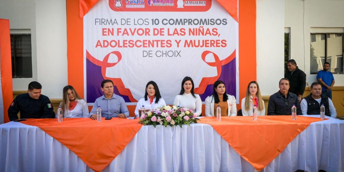 SEMujeres y Ayuntamiento de Choix firman compromiso por el bienestar de las mujeres, niñas y adolescentes
