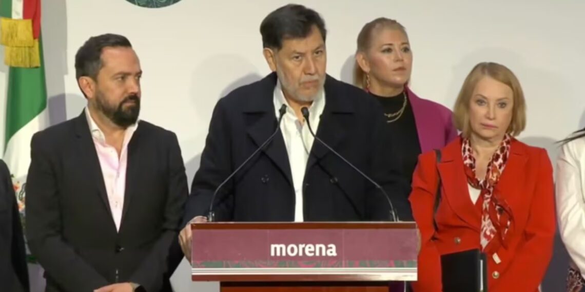 Noroña y senadores de Morena respaldan al gobernador Rocha Moya