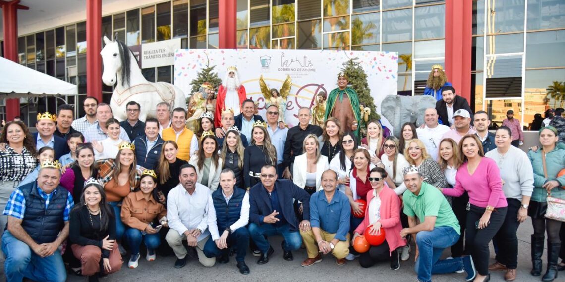 Entrega GVL miles de trozos de rosca, pelotas, dulces y chocolate a familias ahomenses