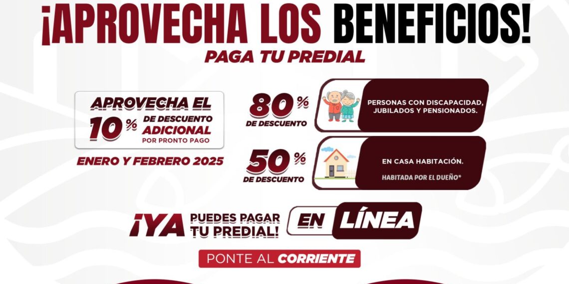 Gobierno de El Fuerte ofrece descuentos de inicio de año en pago de predial