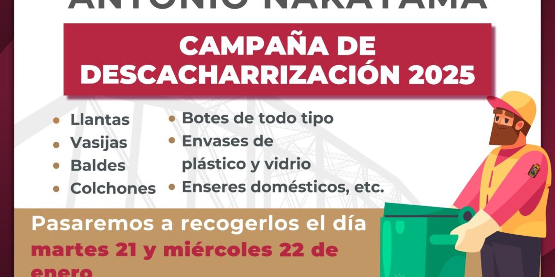 ¡Prepárate, saca tus cacharros!, Campaña de Descacharrización estará en la colonia Antonio Nakayama