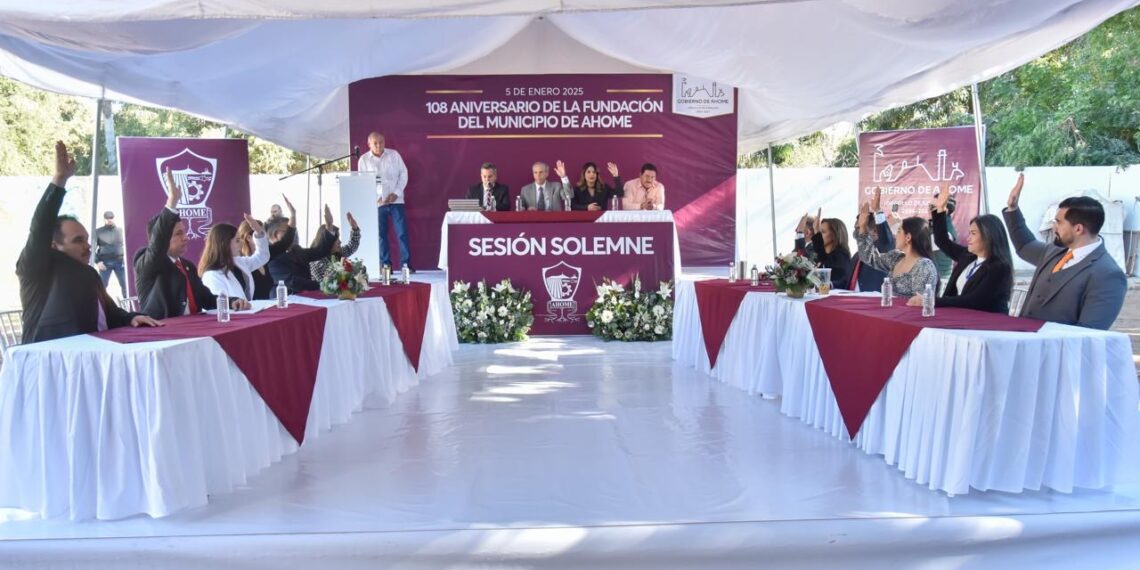 Sesión Solemne y Traslado de Poderes porel 108 aniversario de fundación deAhome