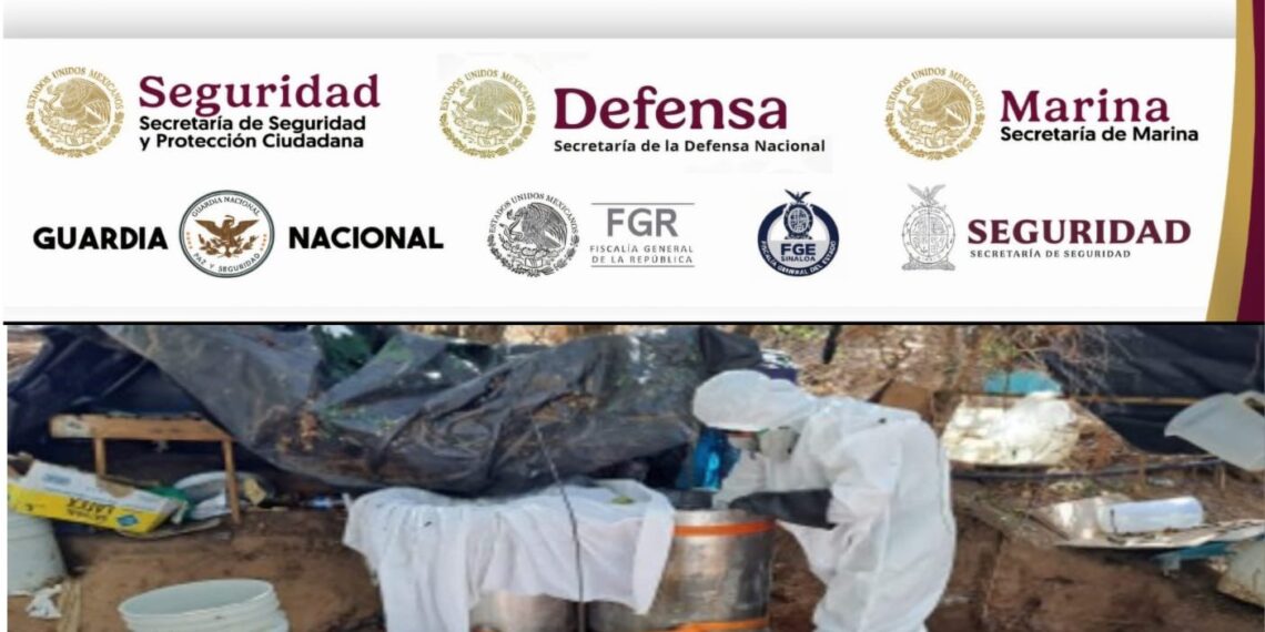 SEDENA aseguran 27 laboratorios en Culiacán, Cosalá y Mocorito