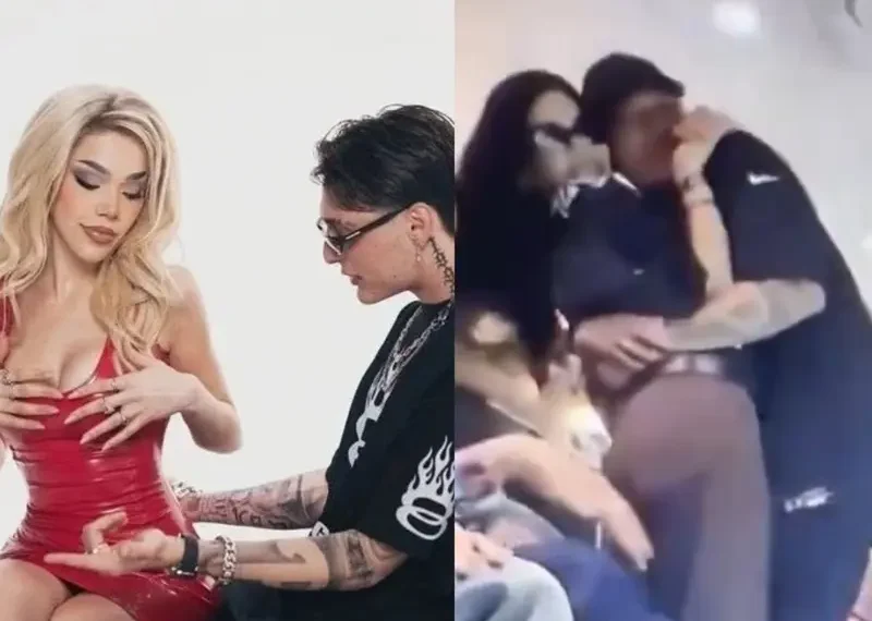 VIDEOS: Peso Pluma y Kenia Os confirman su romance con un beso en el Super Bowl