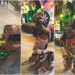 VIDEO: Artista callejero en Puebla sorprende con traje de Transformer realista