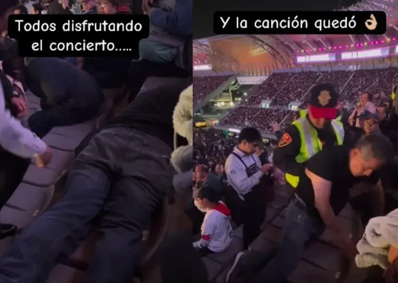 Sacan a hombre borracho del concierto de El Tri y momento queda musicalizado; “no agarres la jarra”