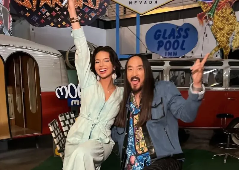 VIDEO: Ángela Aguilar es abucheada al aparecer en pantallas del show de Steve Aoki en EDC 2025