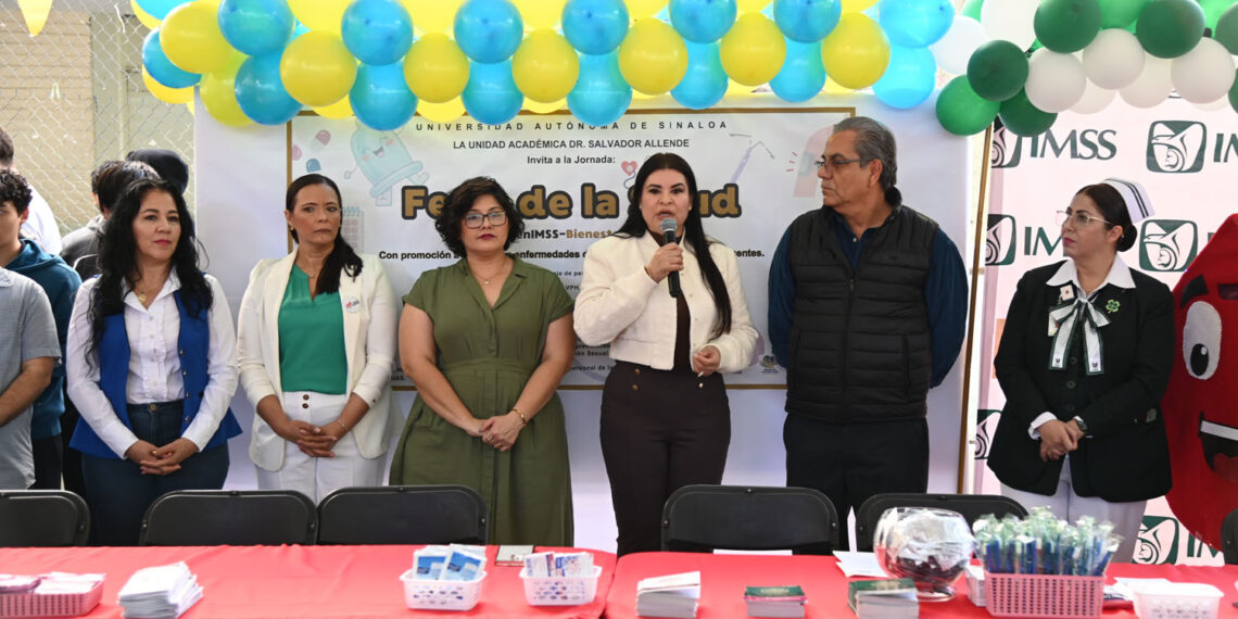 Ponen en marcha en la Preparatoria Dr. Salvador Allende la Feria de la Salud PrevenIMSS-Bienestar-UAS, cuidando la salud de los estudiantes