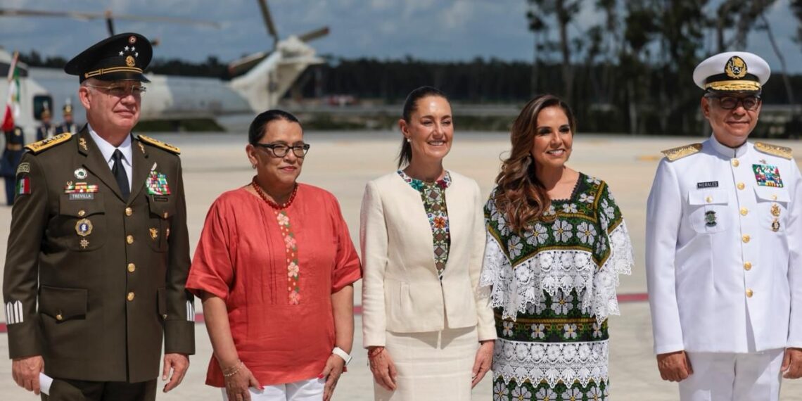 En Quintana Roo, Presidenta Claudia Sheinbaum conmemora el 110 aniversario de la fuerza aérea mexicana e inaugura la base aérea militar no.20