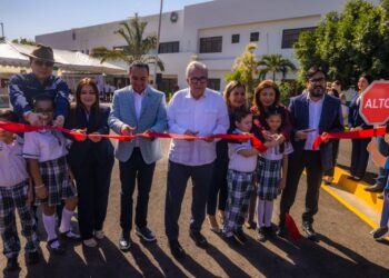 “La seguridad de los niños en la escuela es una prioridad”: Rocha, al inaugurar el circuito vial en la primaria STASE