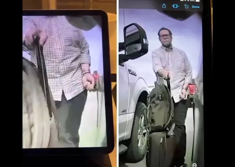 Raya un Tesla, queda grabado en video y ahora lo busca hasta el FBI