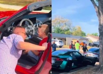 ¡Mini Toretto! Niño es sorprendido en su cumpleaños con un desfile de autos deportivos