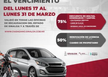 ¡Atención conductores! Quedan solo 6 días para realizar el trámite vehicular 2025 en Sinaloa