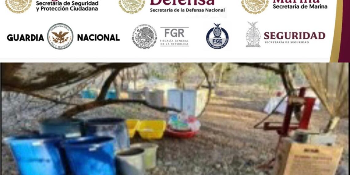 ¡Continúan los operativos! Aseguran  12 laboratorios clandestinos en Culiacán y Cosalá