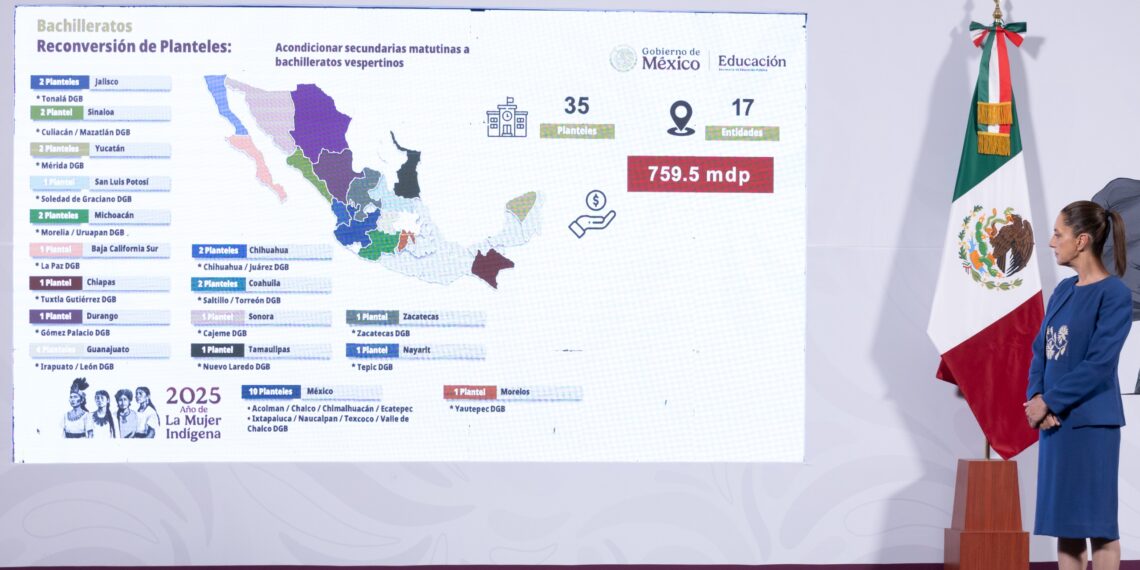 Presidenta Claudia Sheinbaum anuncia construcción de 18 preparatorias; ampliación de 33 planteles y 35 reconversiones de secundarias a bachilleratos