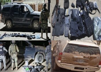 Fuerzas Federales aseguran vehículo blindado y artillado en Choix