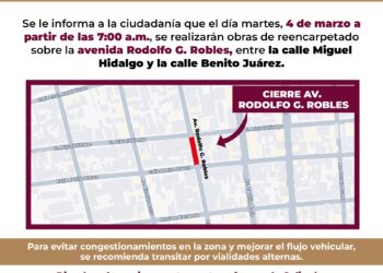 Anuncian cierre vial en calle Rodolfo G. Robles por reencarpetado en el Centro de Culiacán