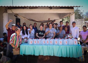 Entrega DIF Culiacán apoyo de despensas a familias de comisarías en Imala