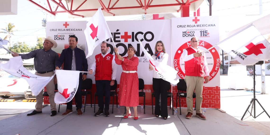 La Cruz Roja nos sirve a todos y salva vidas, alcaldesa de Guasave en inicio de colecta anual