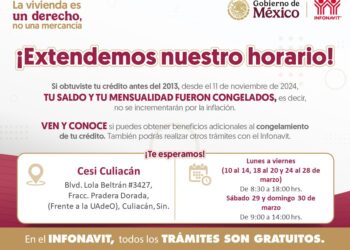 Infonavit realizará extensión de horario en sus oficinas de Sinaloa