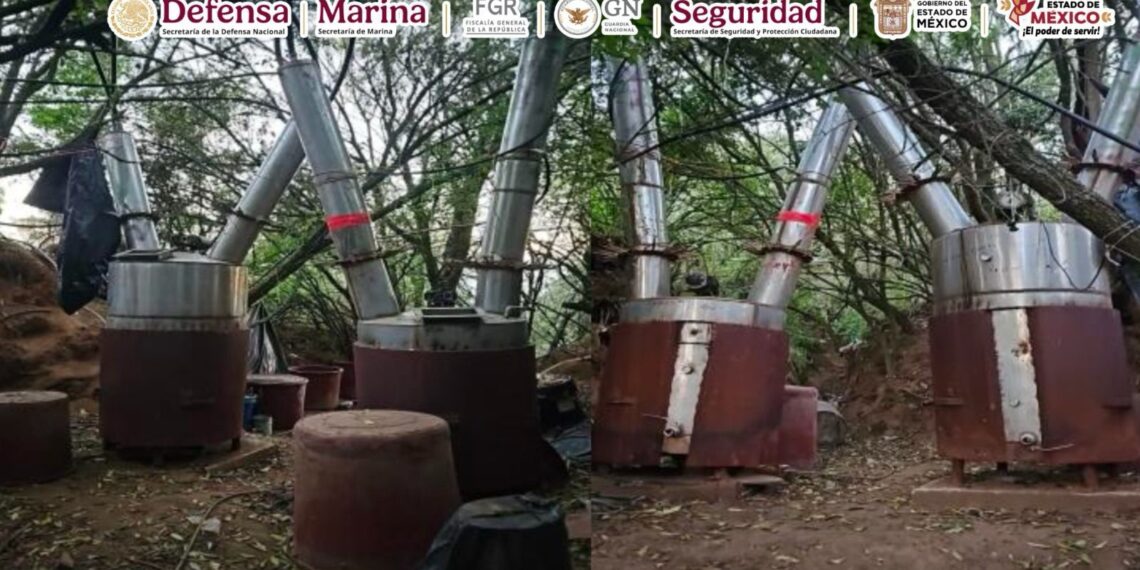 En el Estado de México, se desmanteló un laboratorio para fabricación de drogas sintéticas