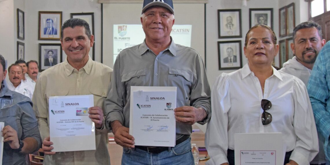 Ayuntamiento de El Fuerte e ICATSIN firman convenio para fortalecer la Capacitación y el Desarrollo Comunitario.