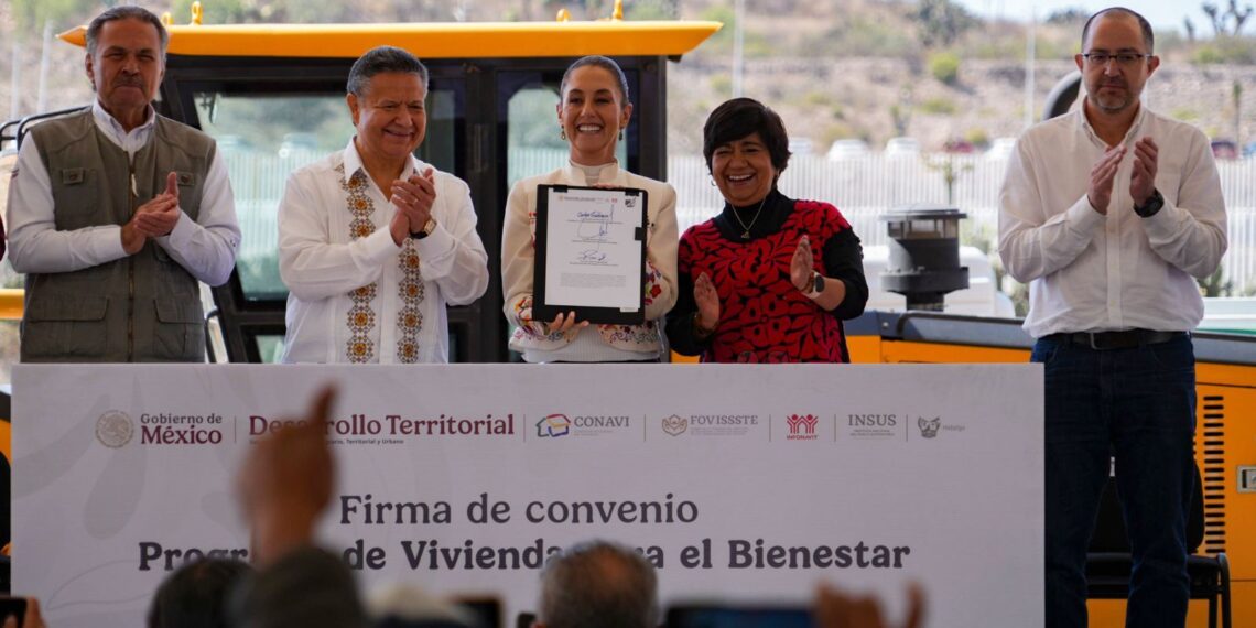 En Hidalgo, Presidenta Claudia Sheinbaum da inicio a la construcción de 31 mil 500 viviendas del programa de vivienda para el Bienestar; en 2025 serán 6 mil