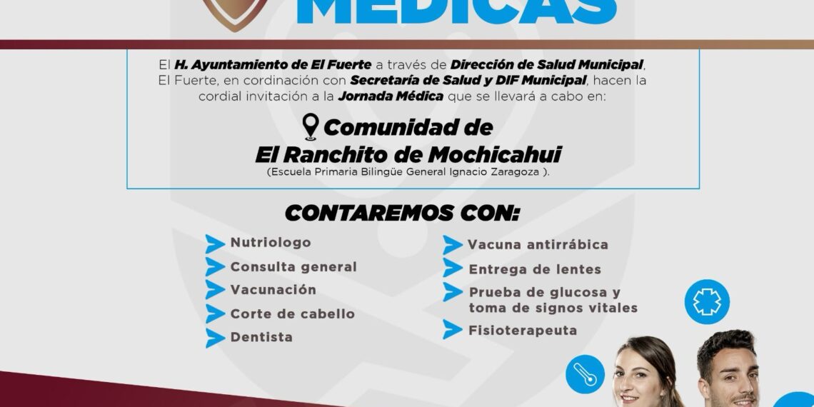 Gobierno de El Fuerte invita a Jornada Médica en El Ranchito de Mochicahui