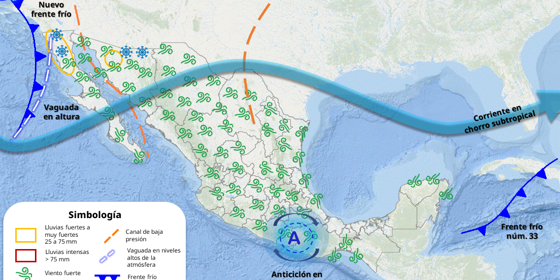 Frente frío y onda de calor afectarán este 11 de marzo a México