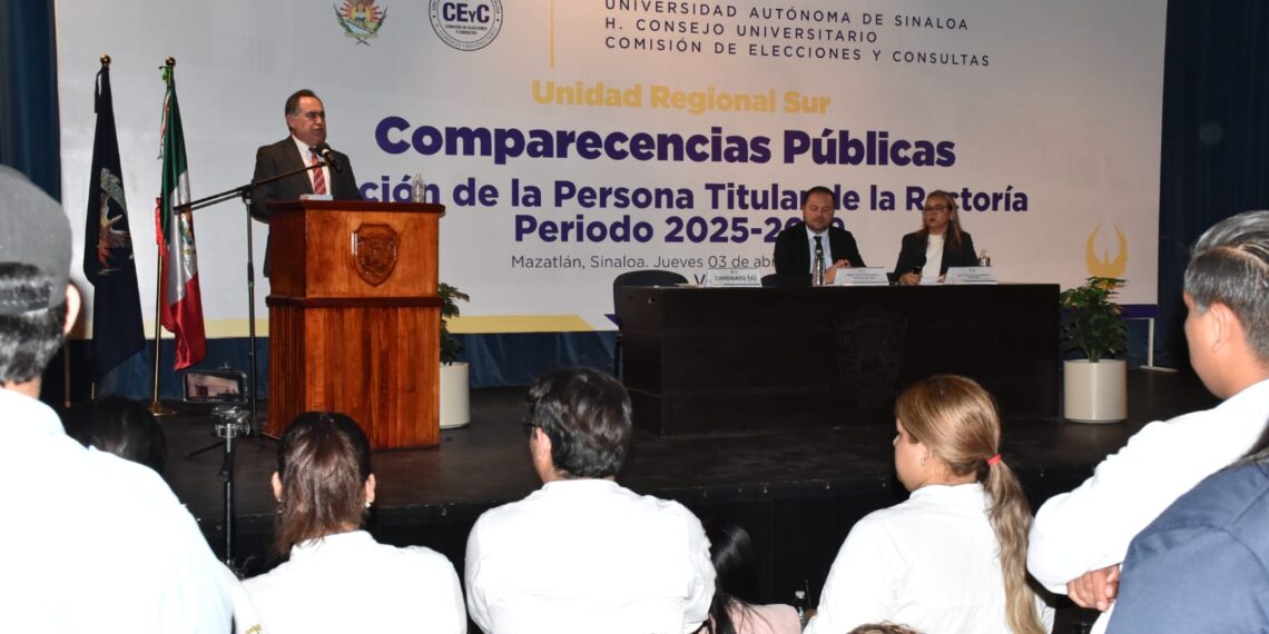 Se realizan en la Unidad Regional Sur las comparecencias de aspirantes a la Rectoría de la UAS 2025-2029; culminarán este viernes en Culiacán