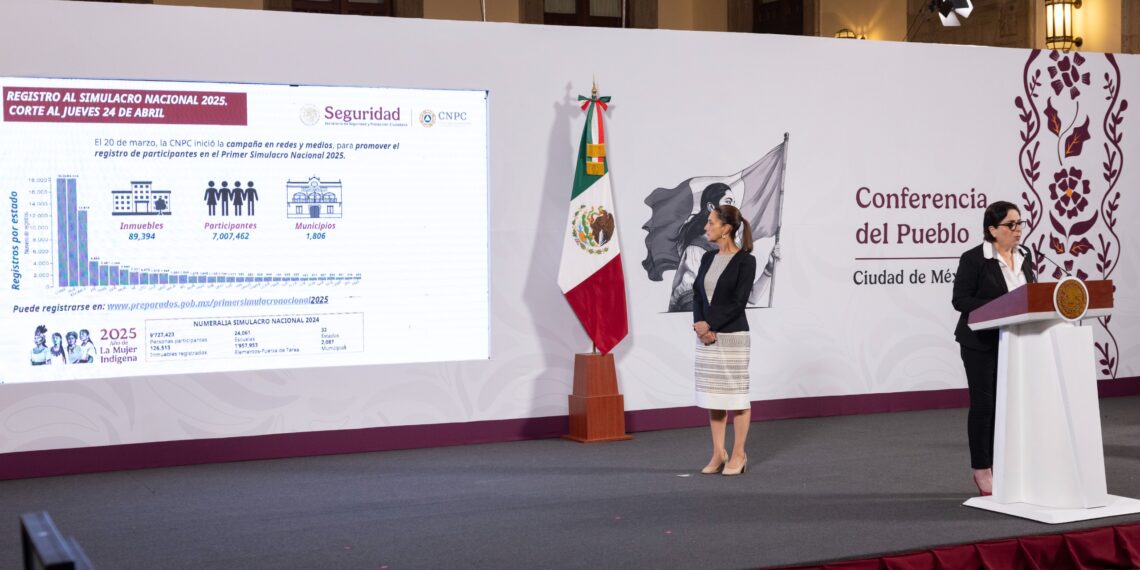 “La prevención es nuestra fuerza”: Presidenta Claudia Sheinbaum llama a participar en el Primer Simulacro Nacional 2025 el próximo 29 de Abril