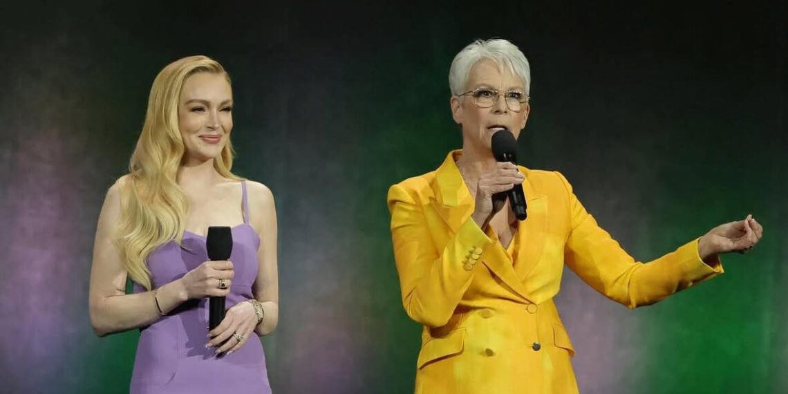 Lindsay Lohan y Jamie Lee Curtis deslumbran en CinemaCon 2025 con la promoción de “Freakier Friday”