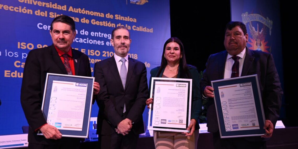 A través de la certificación de sus procesos y el cumplimiento de normas internacionales, la UAS se posiciona entre las tres mejores universidades del país