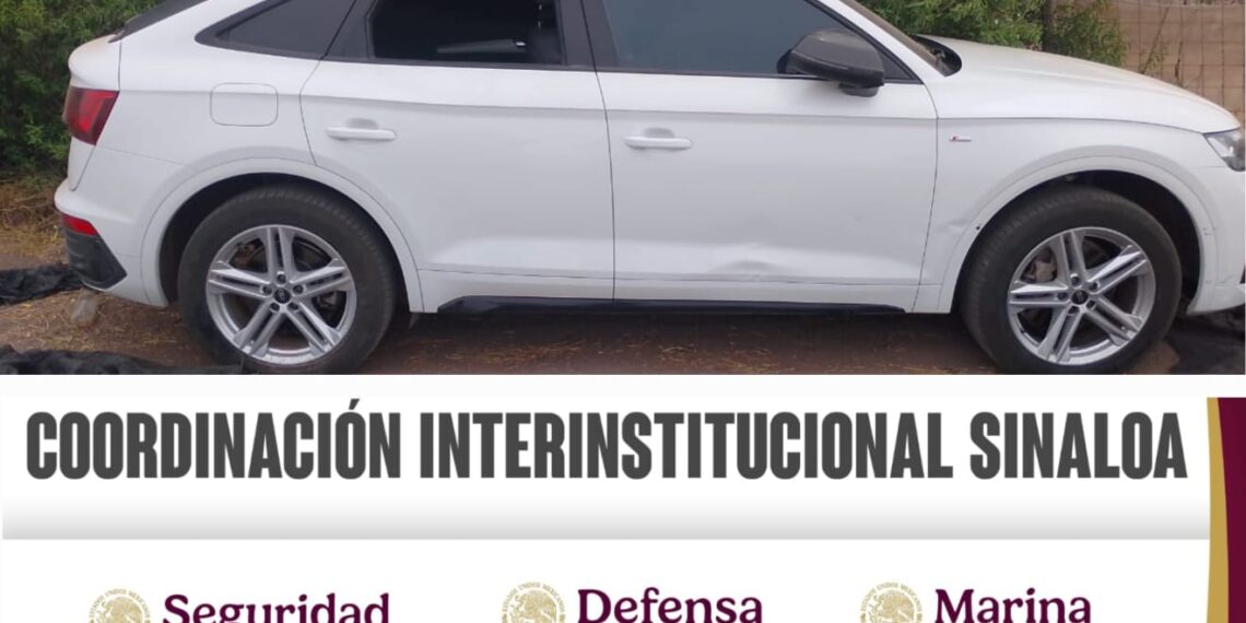 En Navolato aseguran un vehículo con reporte de robo, ponchallantas y cargadores