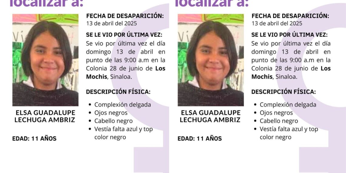 ¿¡La has visto!? Buscan a Elsa Guadalupe, joven desaparecida en Los Mochis