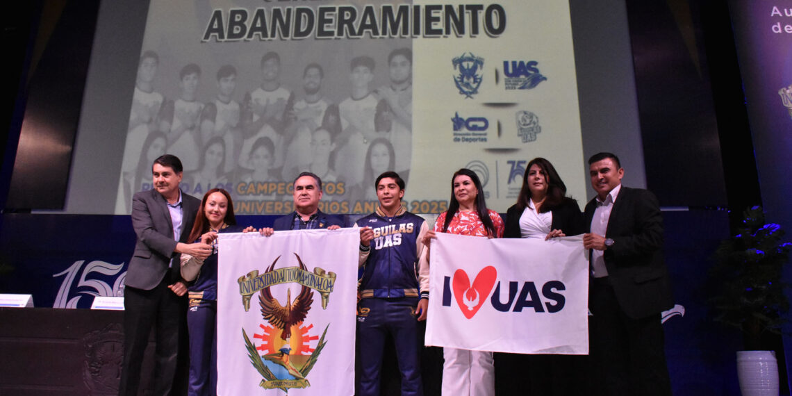 ¡A volar alto! El Rector Jesús Madueña abandera a la magna Delegación Águilas UAS que participará en los Campeonatos Nacionales Universitarios ANUIES 2025