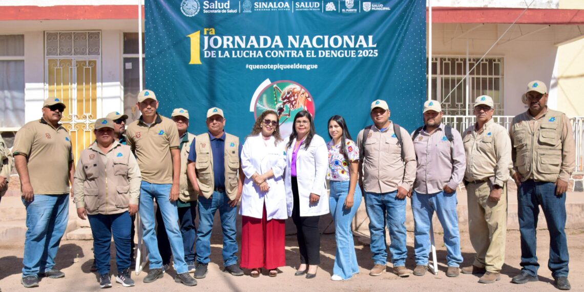 Gobierno de El Fuerte realiza banderazo por la Primera Jornada Nacional de la Lucha Contra el Dengue 2025