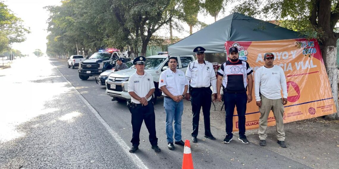 Ayuntamiento, PC Culiacán y Tránsito instalan módulos de Apoyo y Asistencia Vial a destinos turísticos
