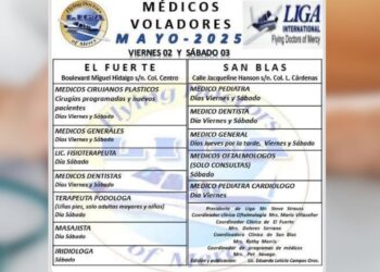 Médicos voladores llegan a El Fuerte: Ofrecerán servicios gratuitos en mayo